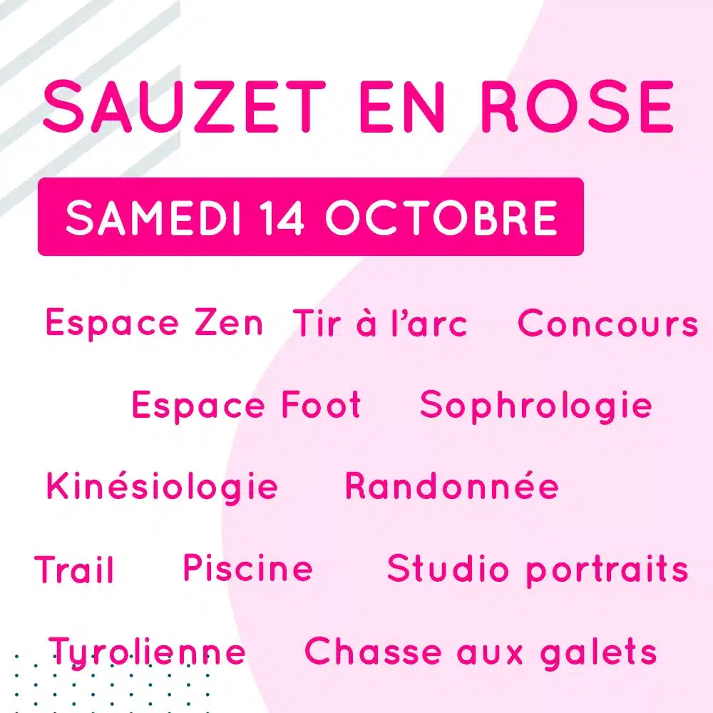 SAUZET  EN  ROSE - Programme de l'événement